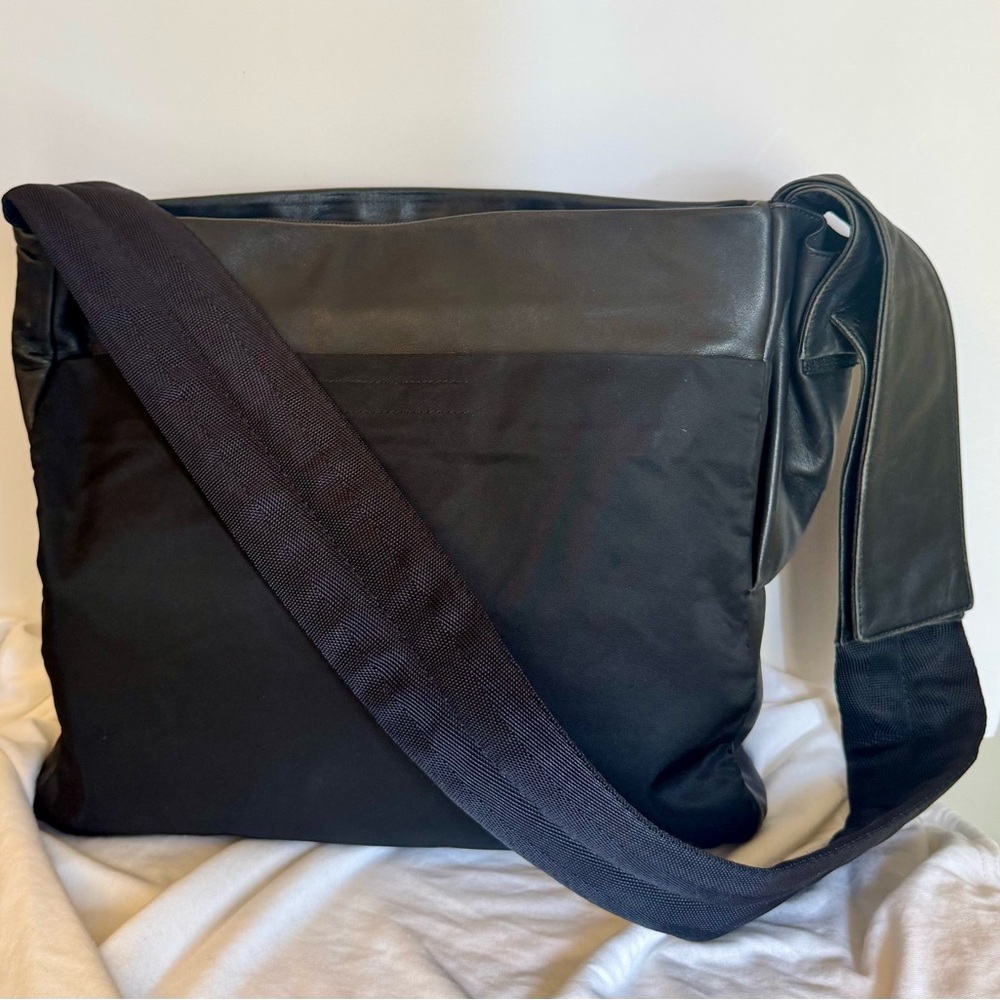 PRADA Leather and Nylon Messenger bag Dimensions:
11w x 3d x 8h